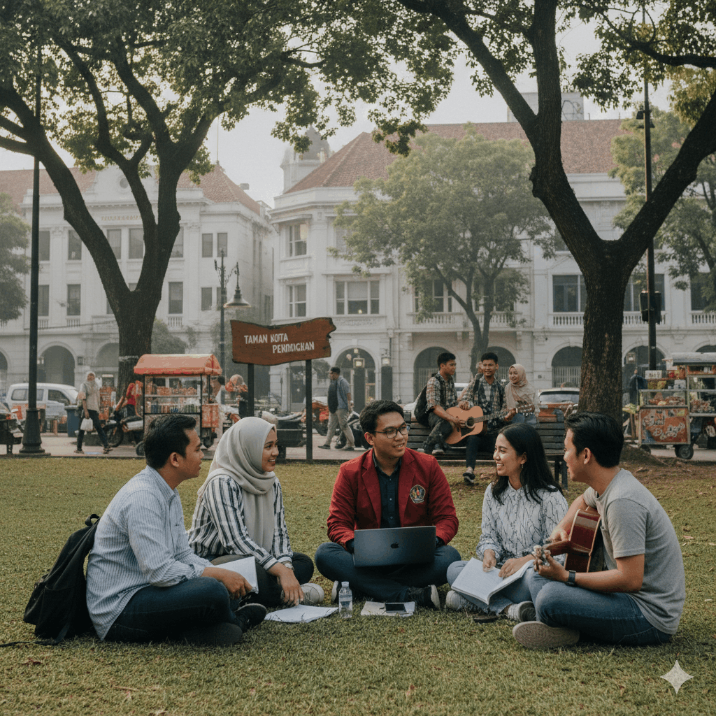 Ngobrol di luar kampus